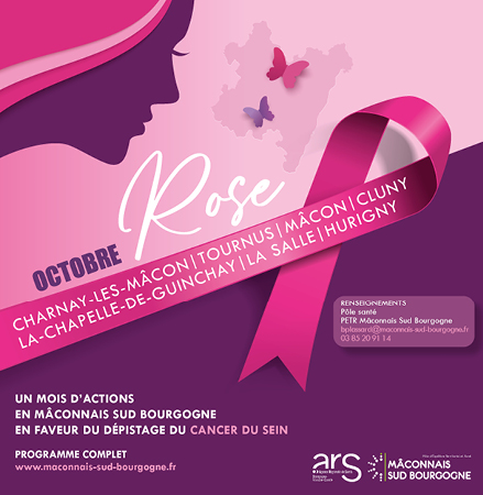 Programme d'Octobre Rose : un mois d'actions en Mâconnais Sud Bourgogne en faveur du dépistage du cancer du sein
